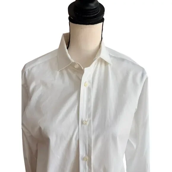 Ralph Lauren Black Label Men's Dress Shirt White Italian French Cuff 15 - Picture 2 of 11